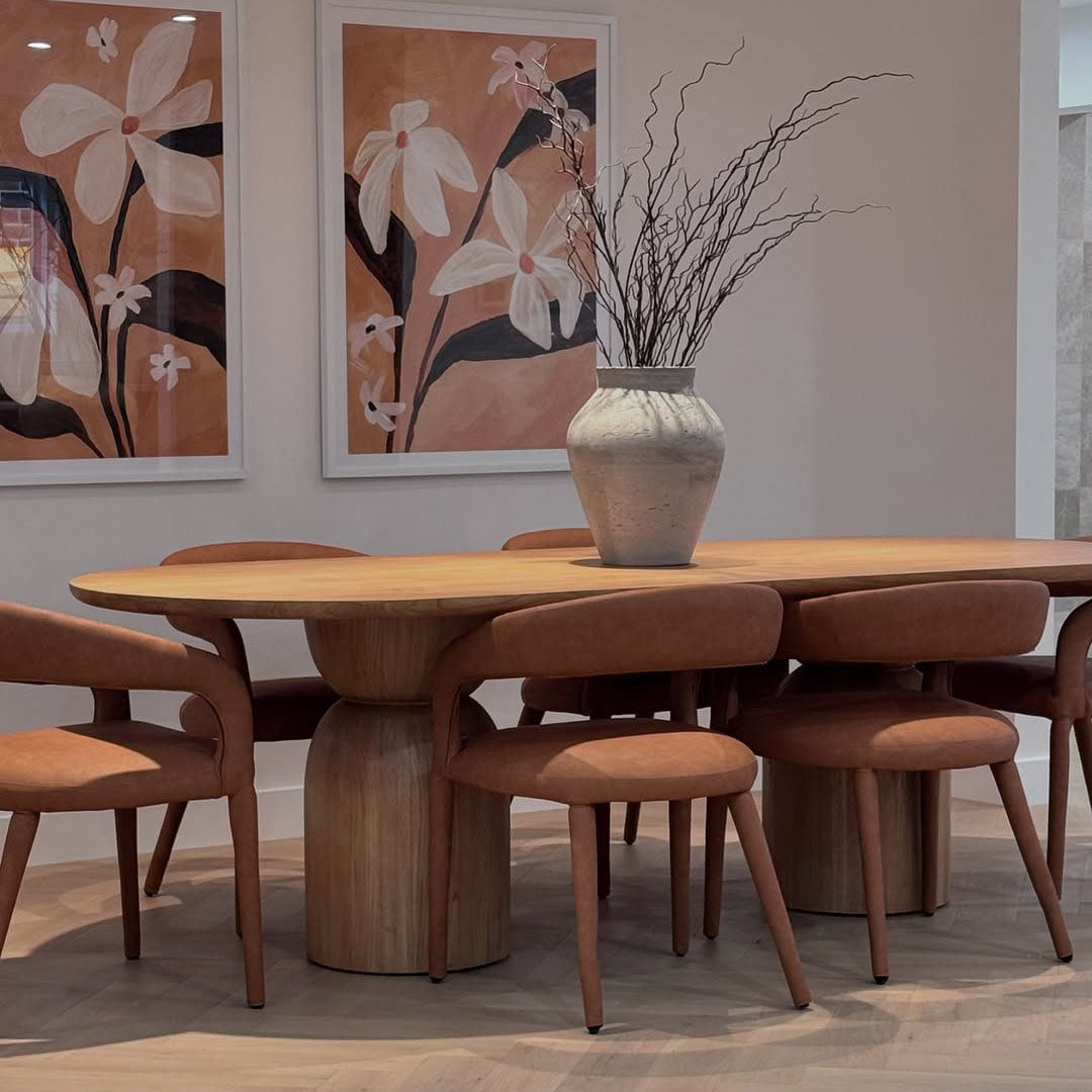Nolan Dining Chair Tan PU - Set of 2