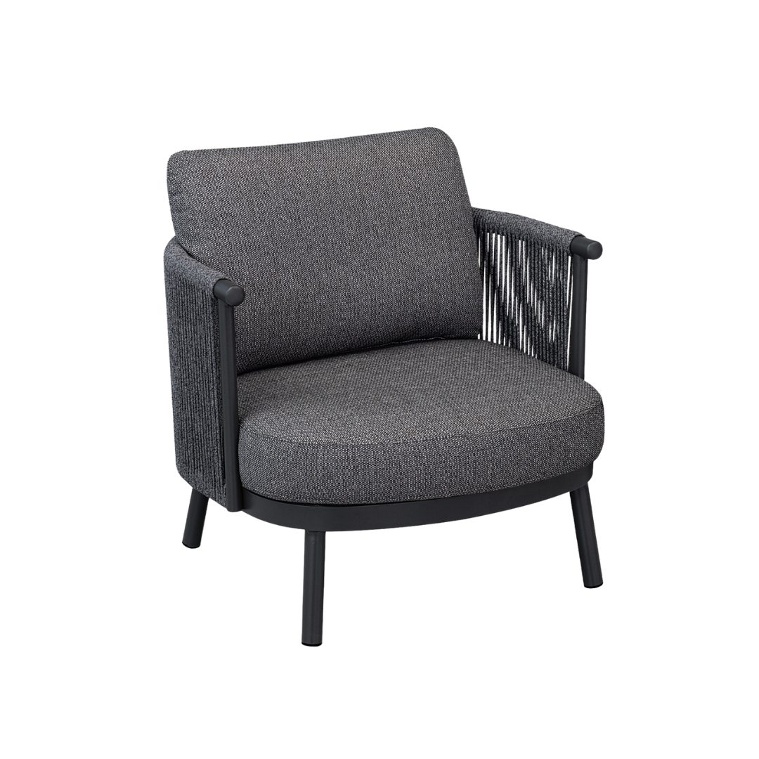 Chloe Outdoor Lounge Chair - Charcoal
