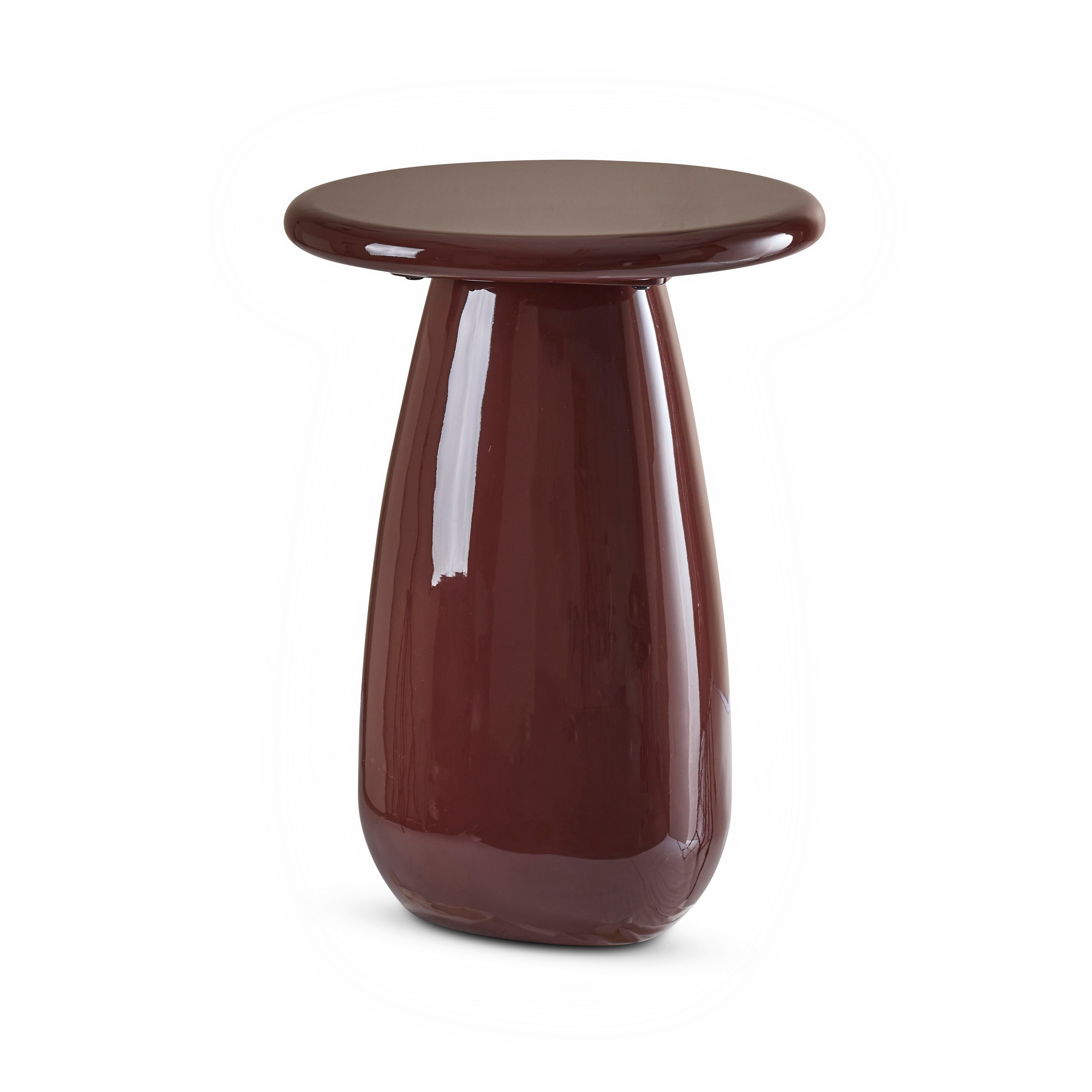 Otto Burgundy Gloss Side Table