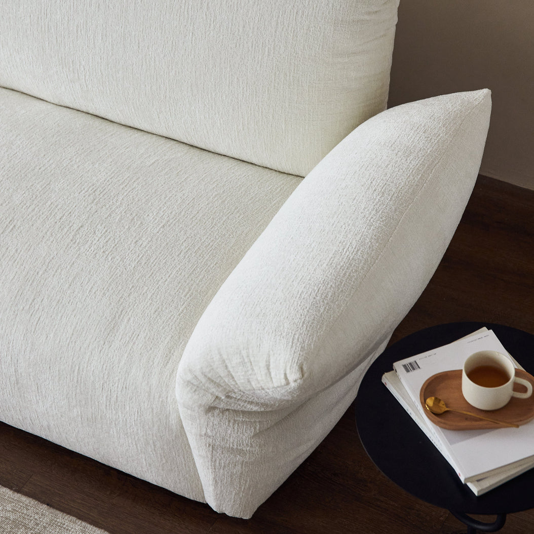 Puff Three Seater Sofa - White