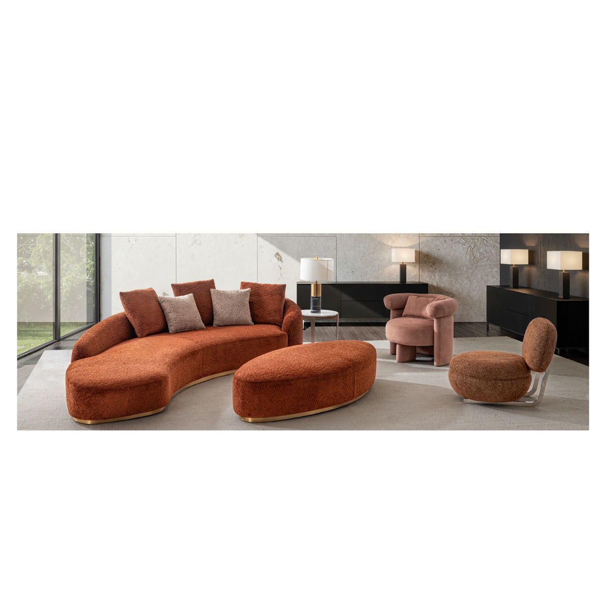 Remi 3-Seater Sofa - Burnt Caramel