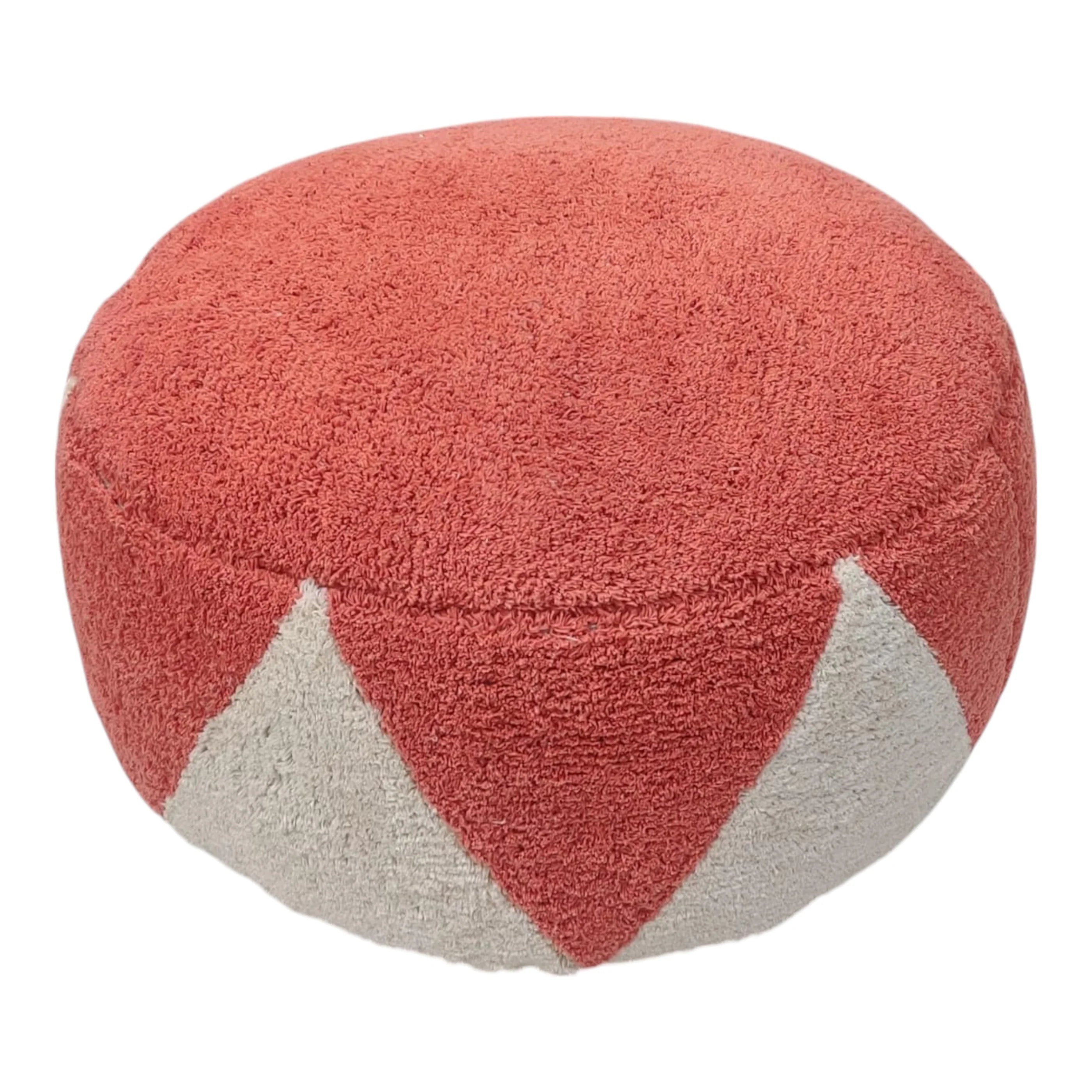 Rimsha Tufted Pouf - Coral