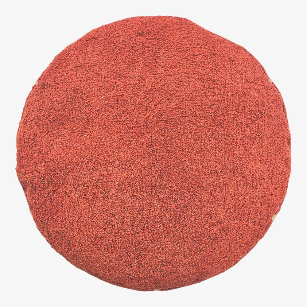 Rimsha Tufted Pouf - Coral