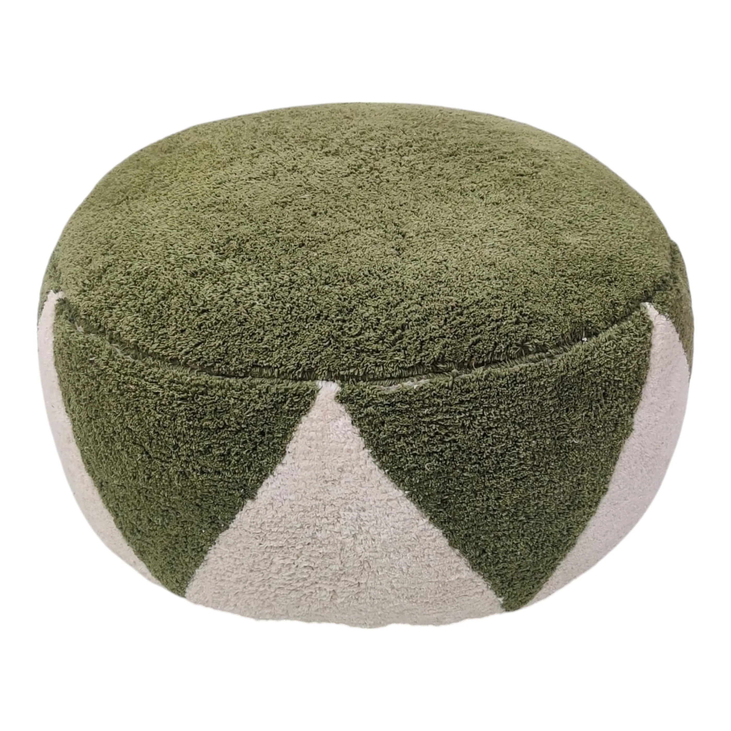 Rimsha Tufted Pouf - Olive