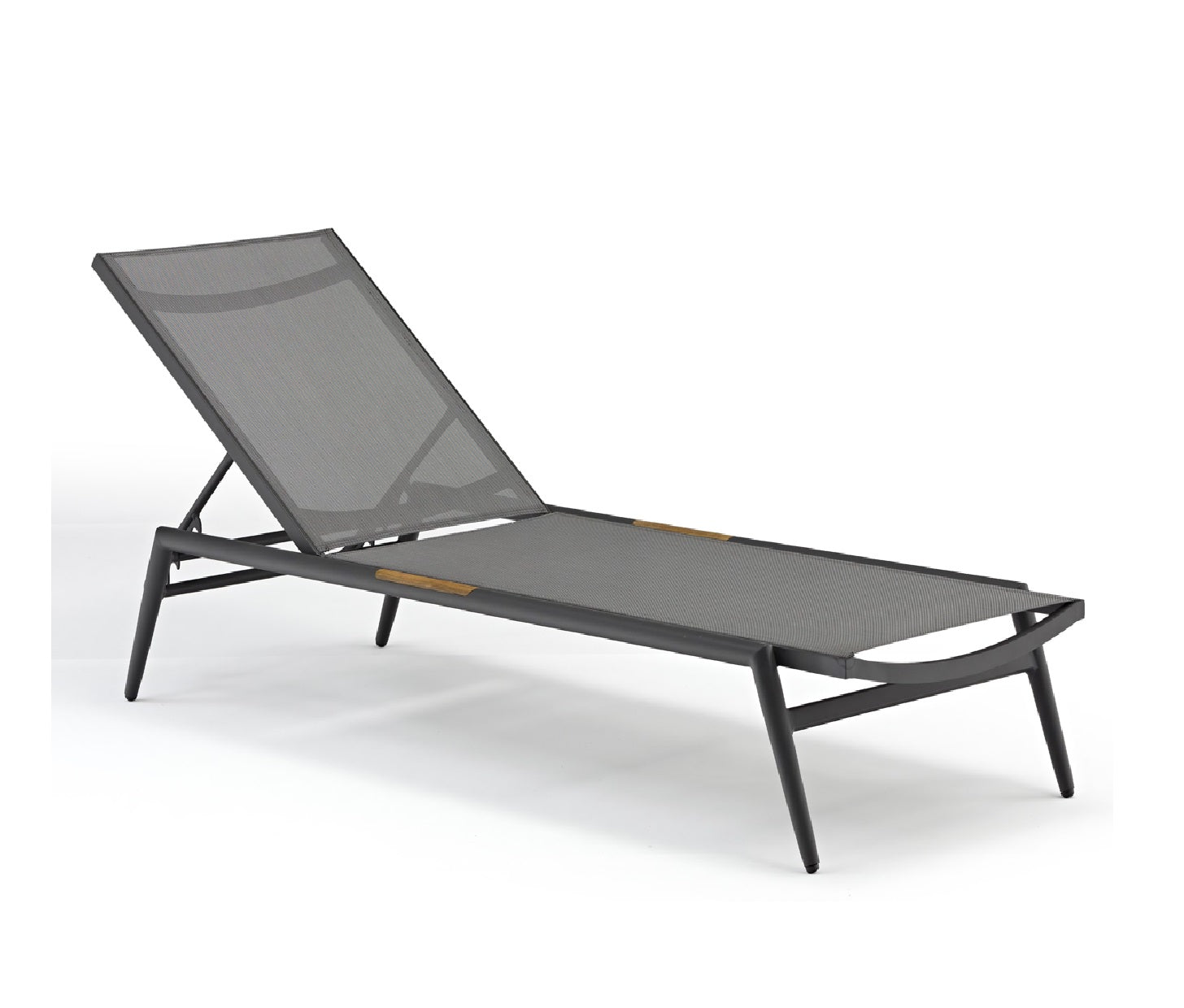 Set of 2 - Riva Outdoor Sunlounge- Charcoal