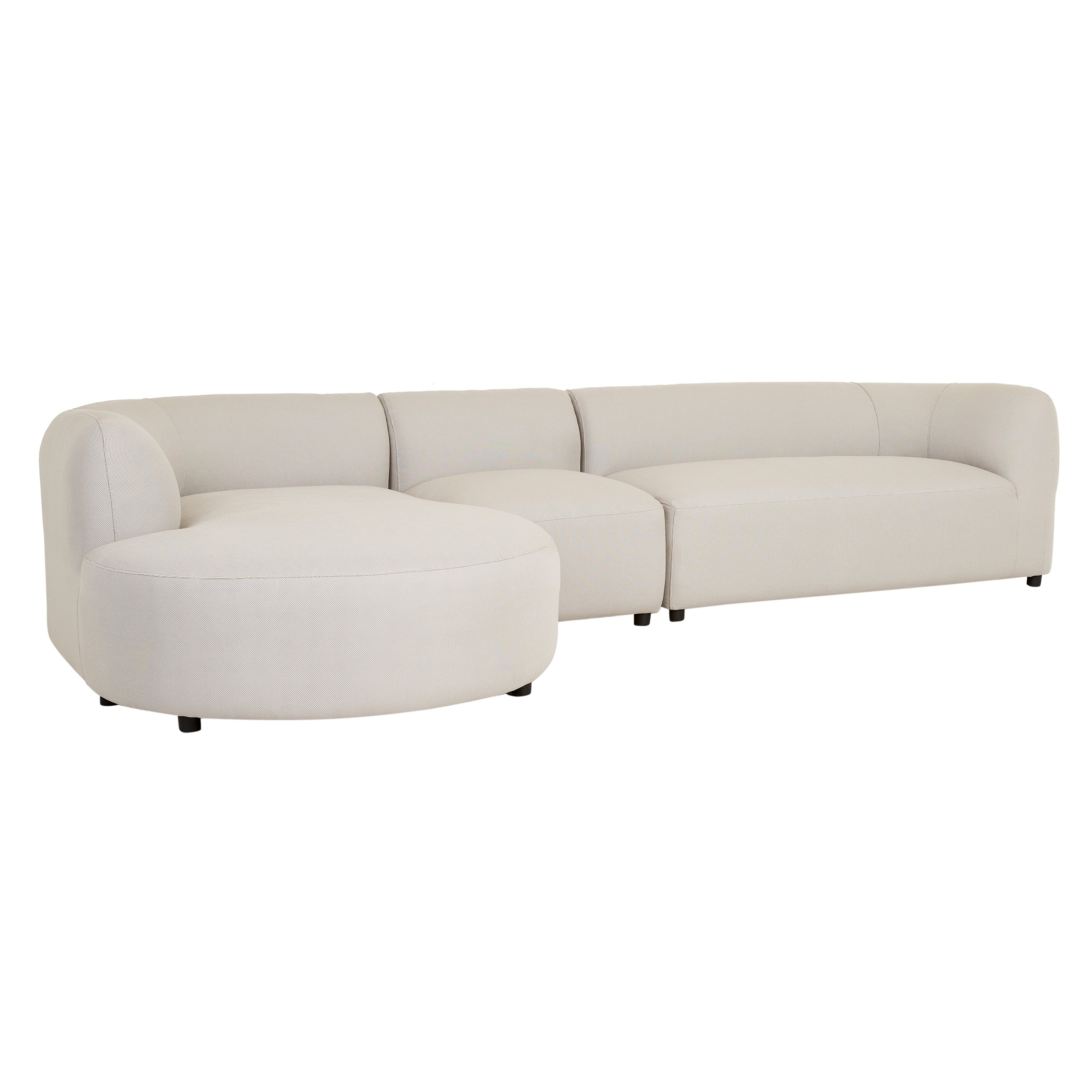 Aruba Curve (Outdoor) - Left Chaise - Misty Grey