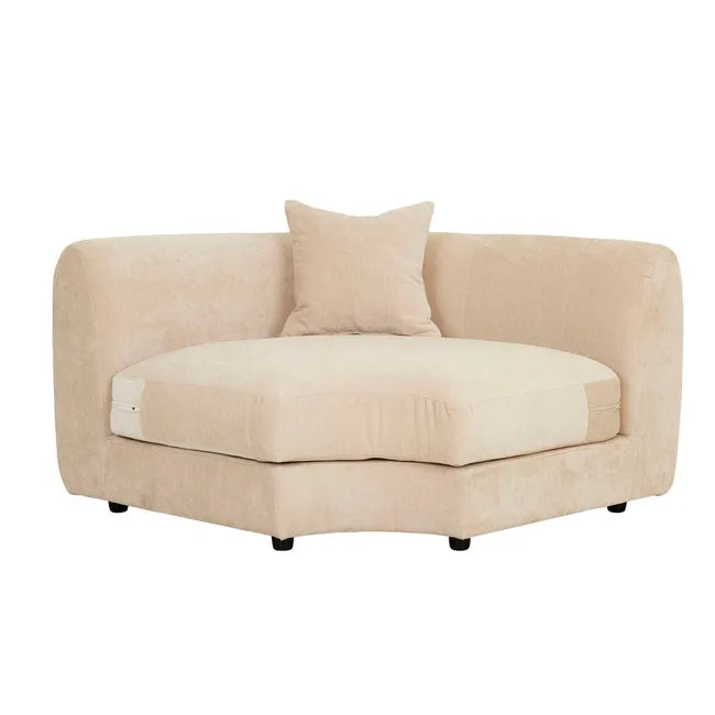 Madrid Curve Corner Sofa-Soft Wheat