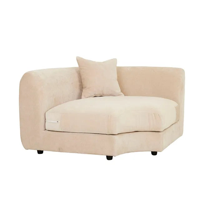 Madrid Curve Corner Sofa-Soft Wheat