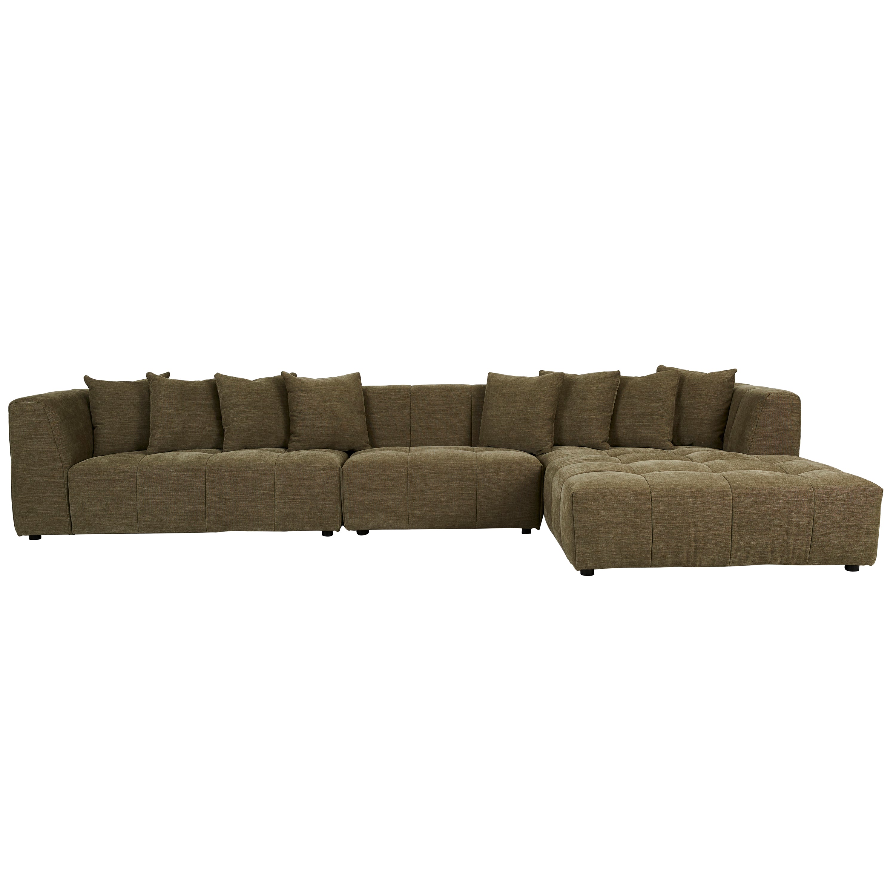 Sidney Slouch 2 Seater Right Arm Sofa- Copeland Olive