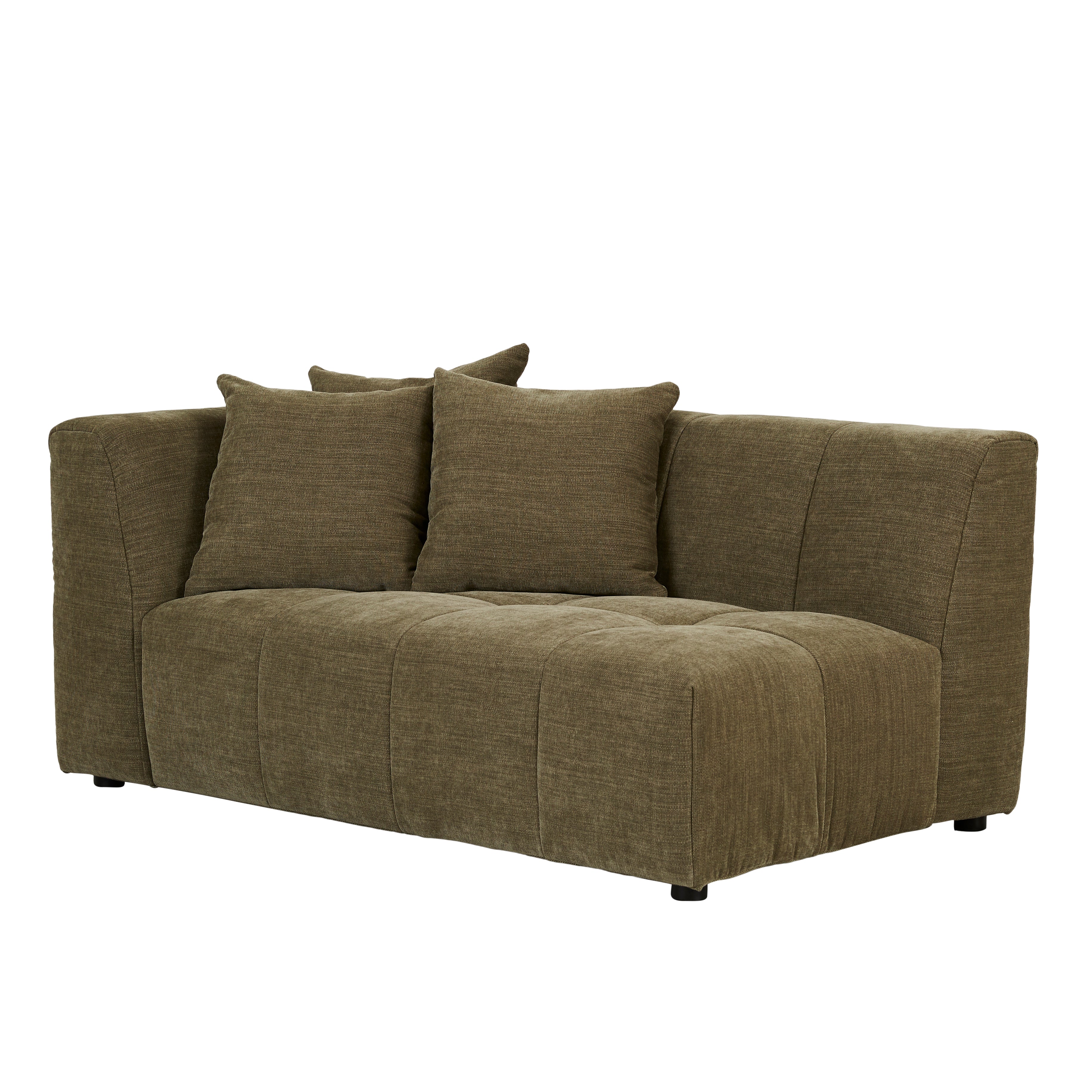 Sidney Slouch 2 Seater Right Arm Sofa- Copeland Olive
