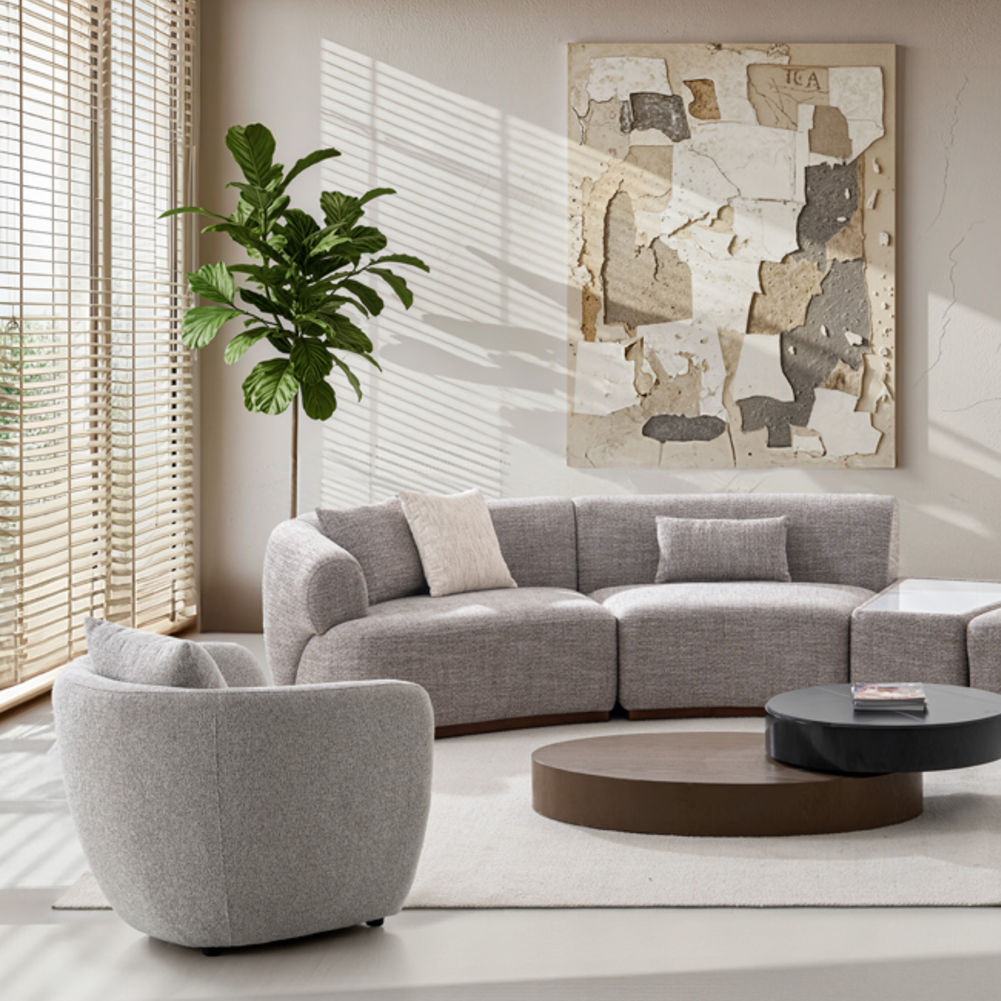Hug Armchair - Light Grey