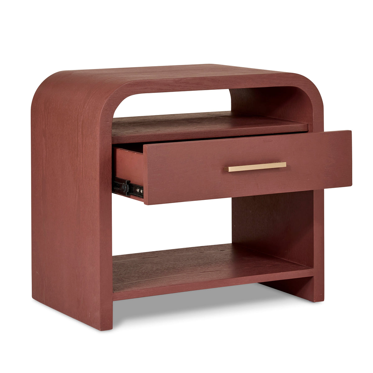 Verity Burgundy Bedside Table