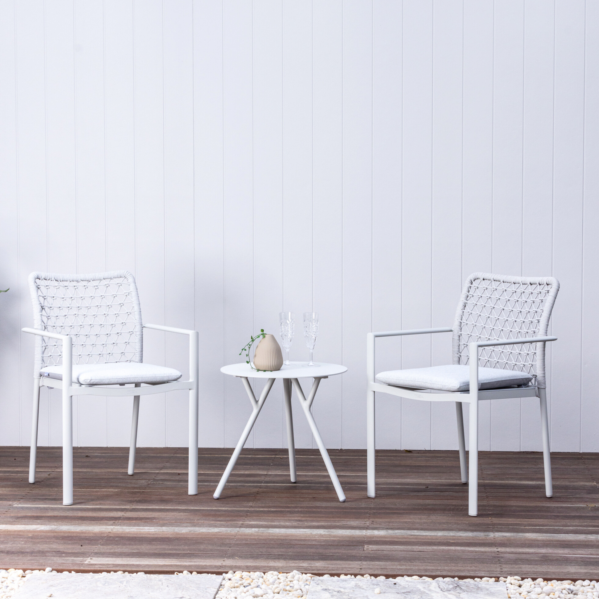 Verona Side Table (High) - Light Grey
