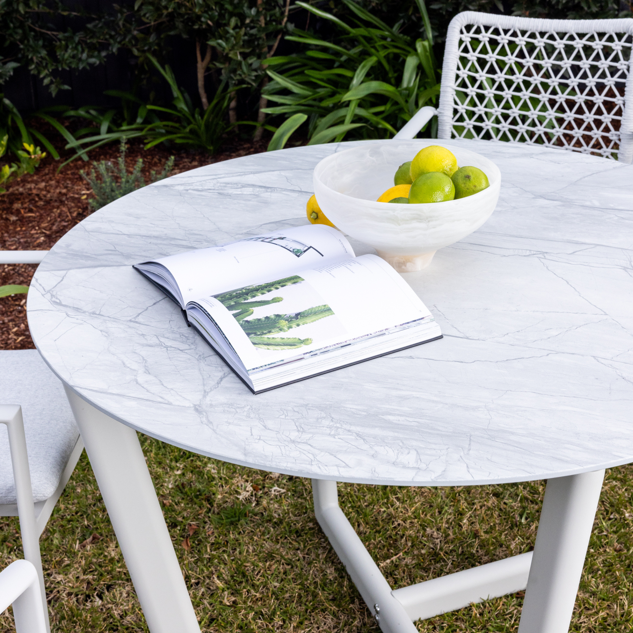 Verona Square Outdoor Dining Table - Light Grey