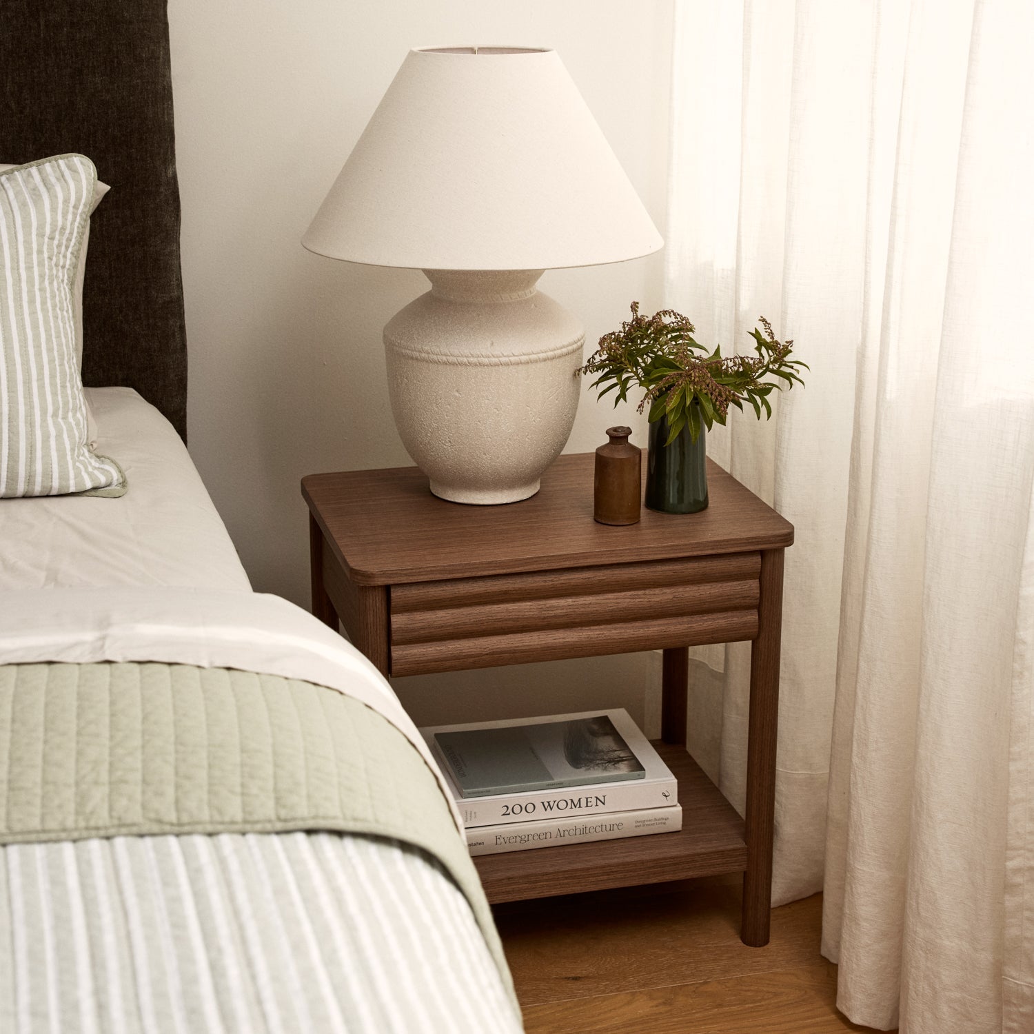 Zander Brown Bedside Table