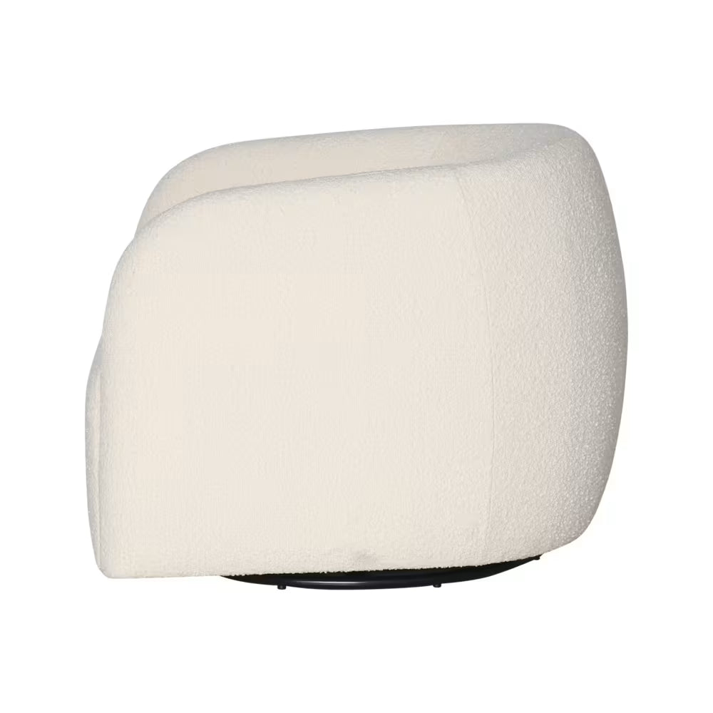 Decker Boucle Ivory Swivel Chair