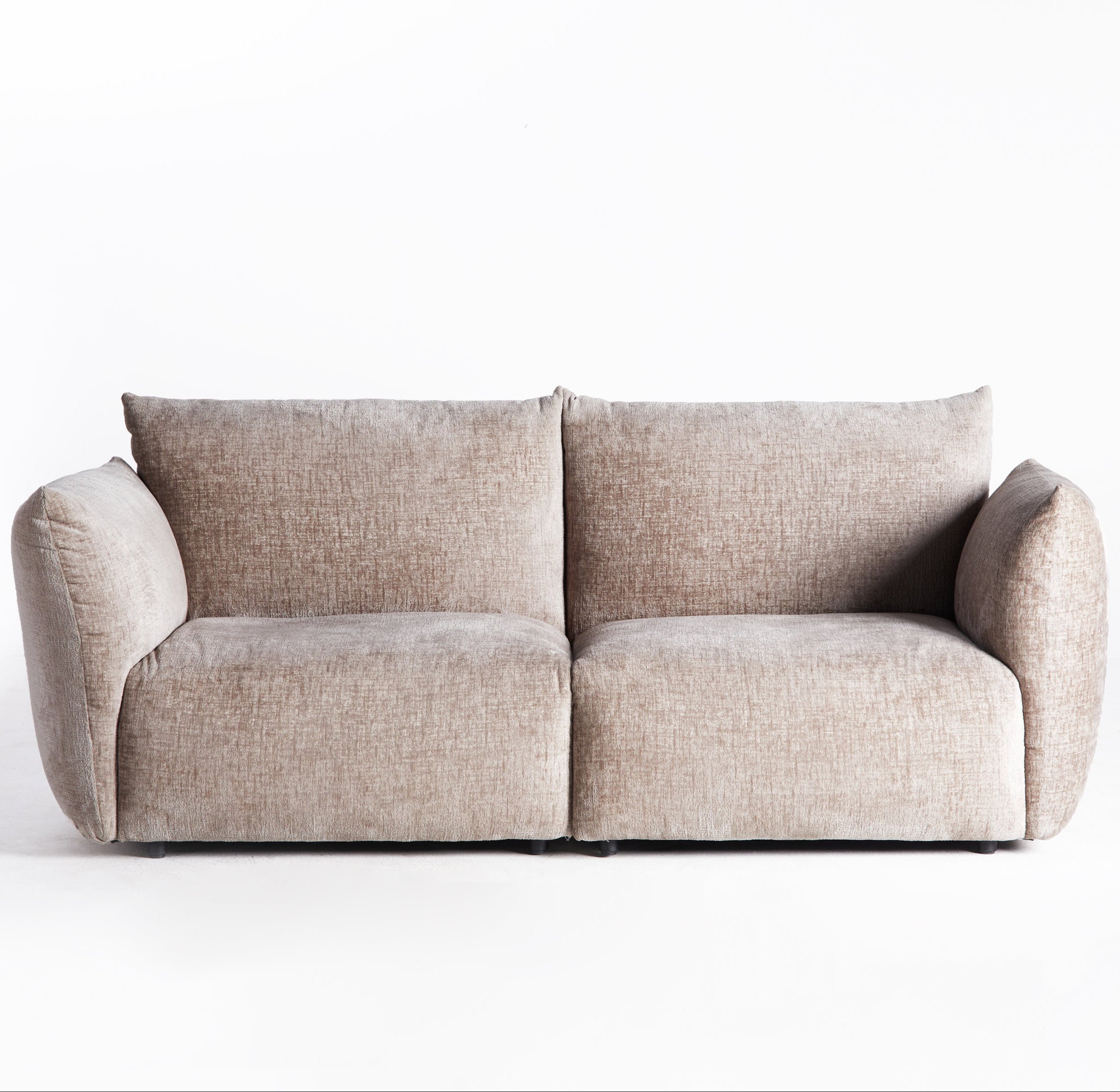 Puff Three Seater Sofa - Caramel