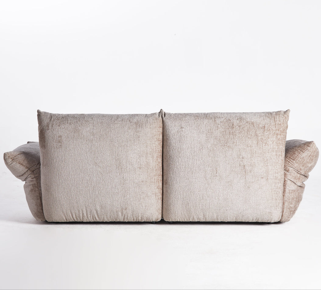 Puff Three Seater Sofa - Caramel