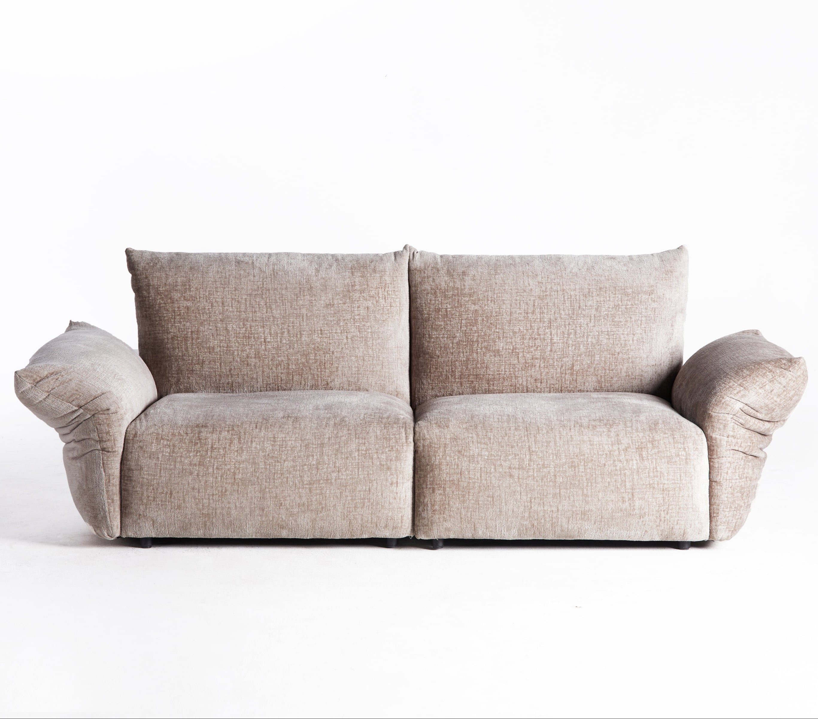 Puff Three Seater Sofa - Caramel