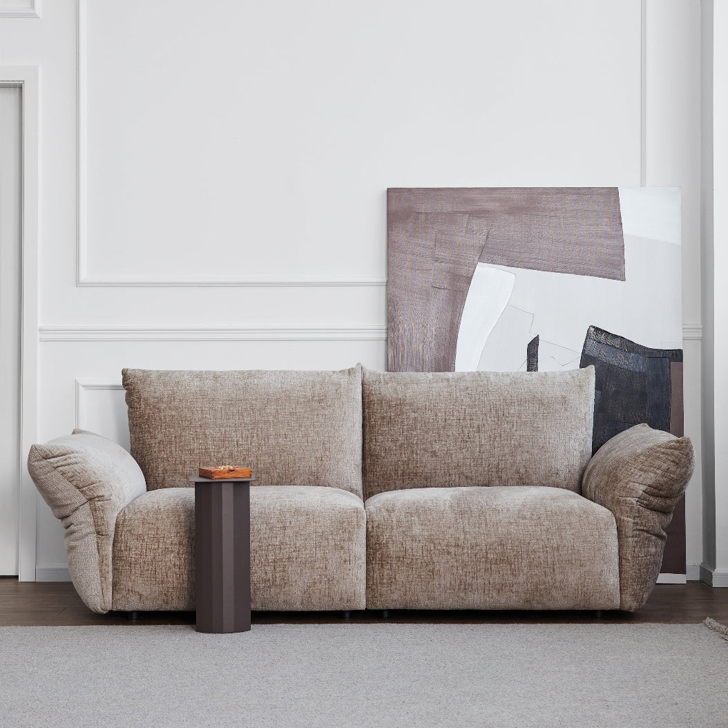 Puff Three Seater Sofa - Caramel