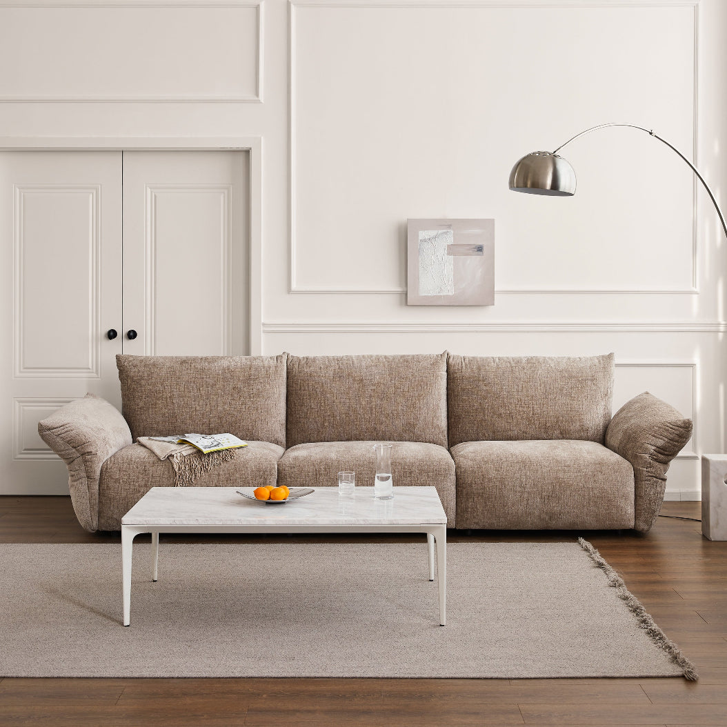 Puff Four Seater Sofa - Caramel