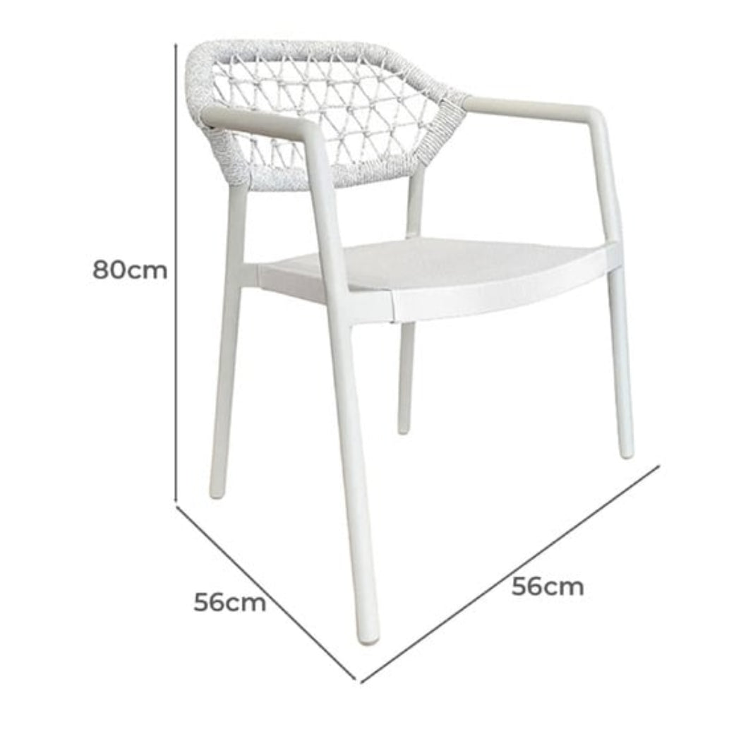 Sarah Outdoor Dining Chair - Light Grey