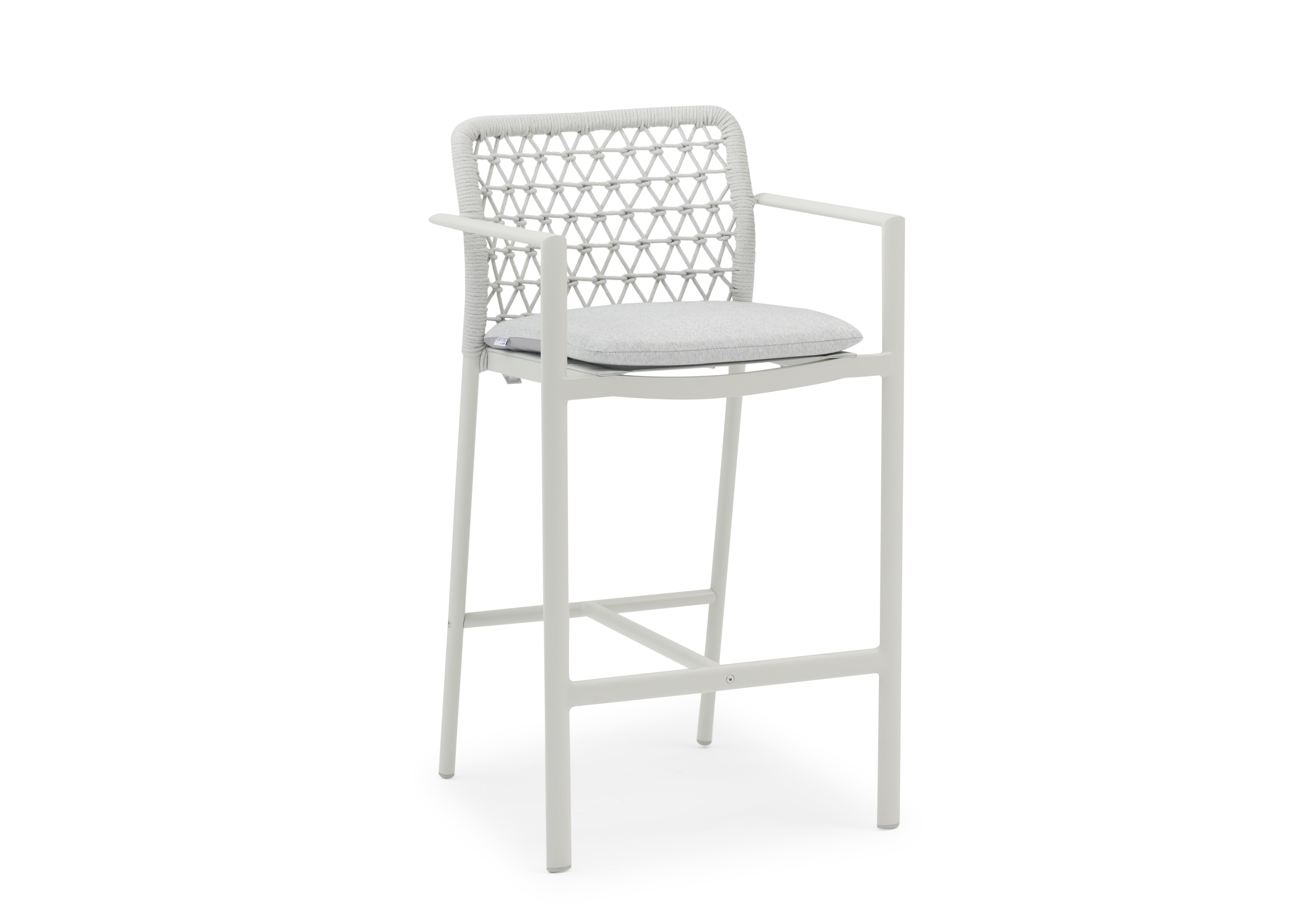 Set of 2 - Verona Outdoor Barstool - Light Grey