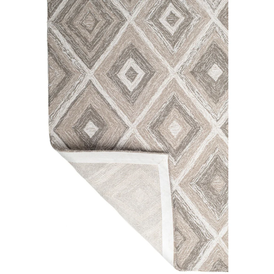 Alex Beige Diamond P.E.T Indoor Outdoor Rug