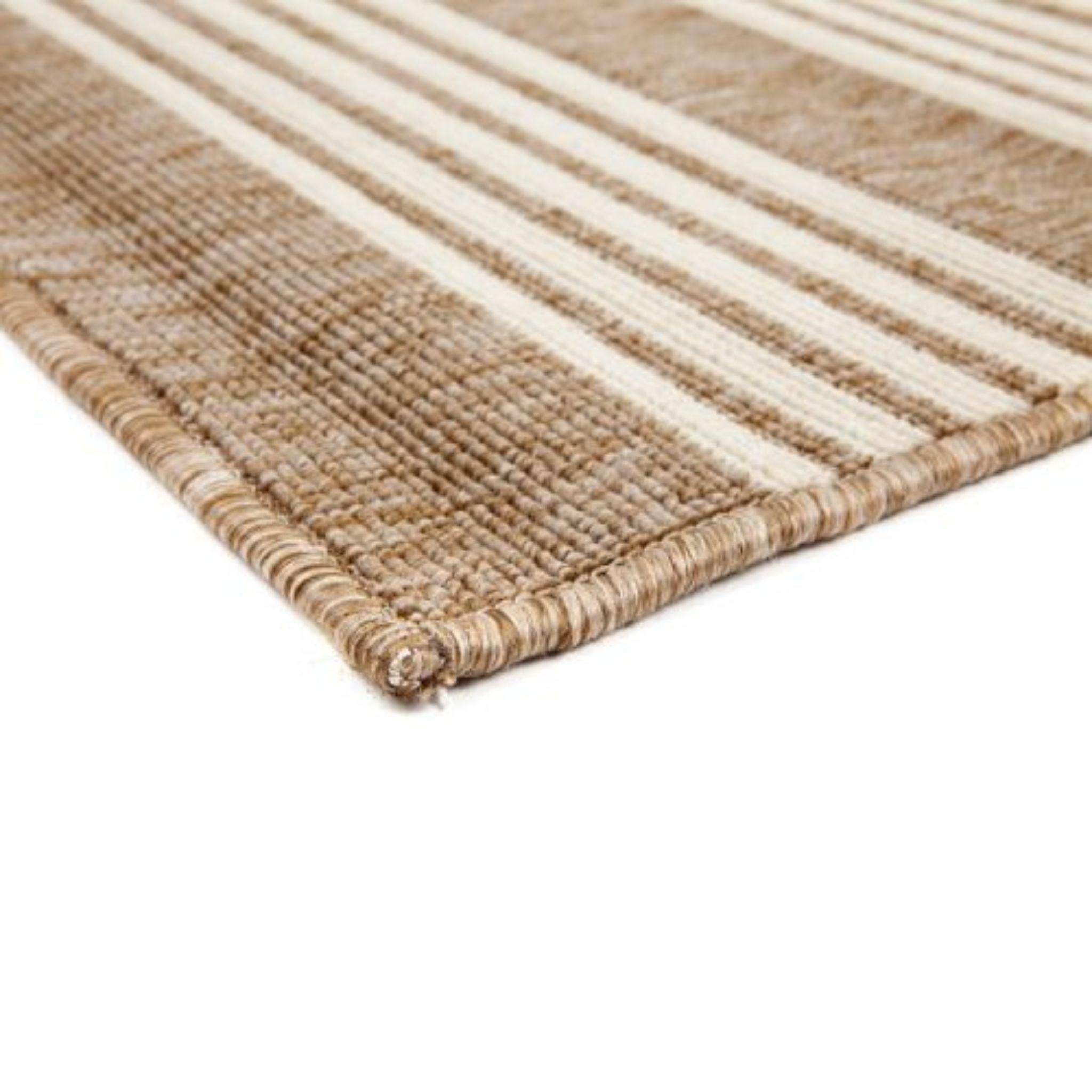 Mariona Beige Stripe Outdoor Rug - Olan Living