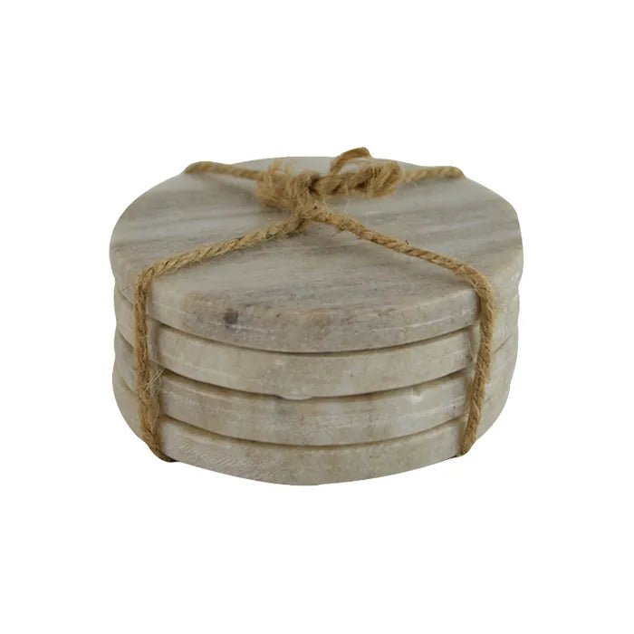 Marble Coasters Beige - set of 4 - Olan Living