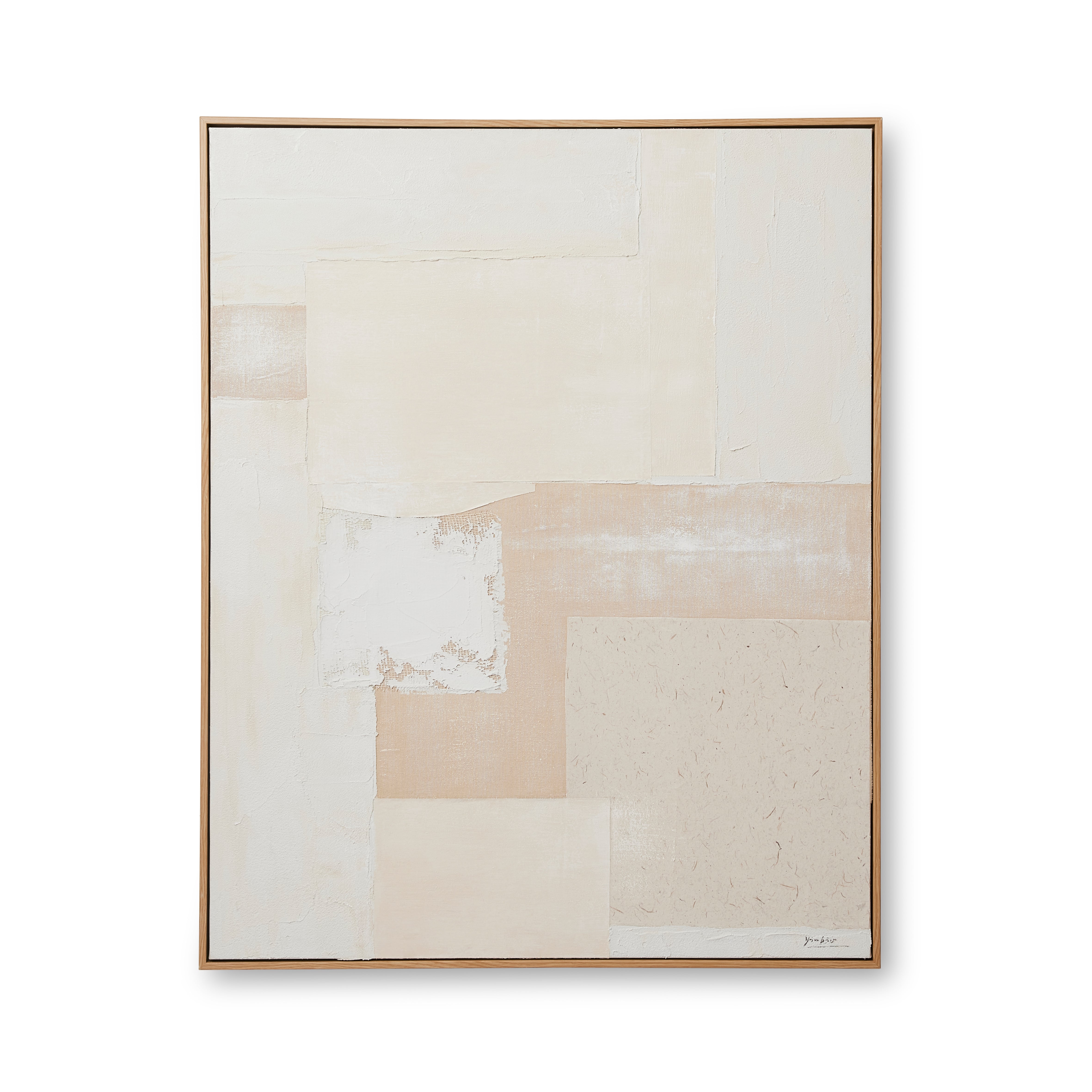 Otis Natural Textured Canvas 80x100cm Set of 2