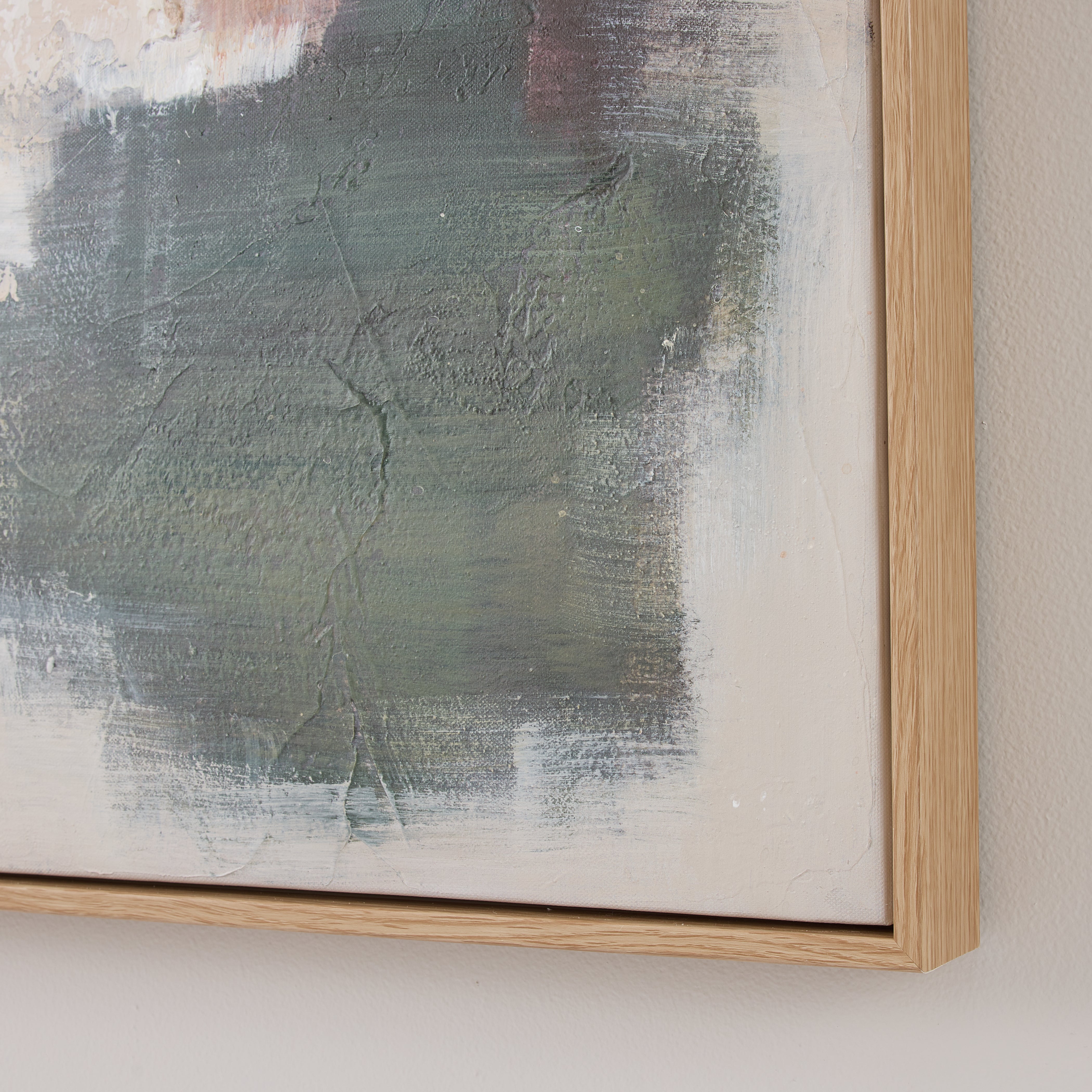 Abstract Rust/Green Wall Art 100x100cm