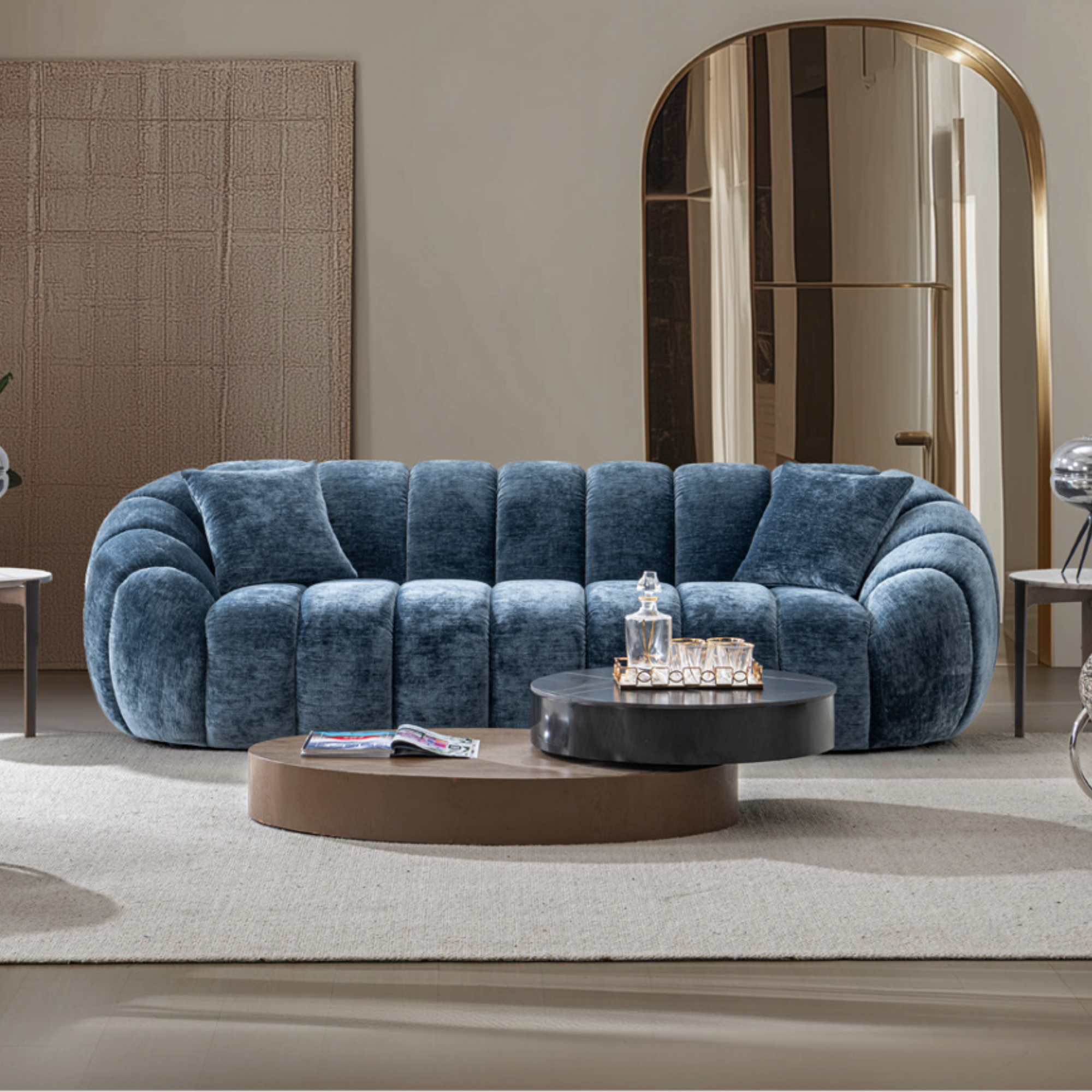 Aurora 2 Seater sofa - Midnight Blue