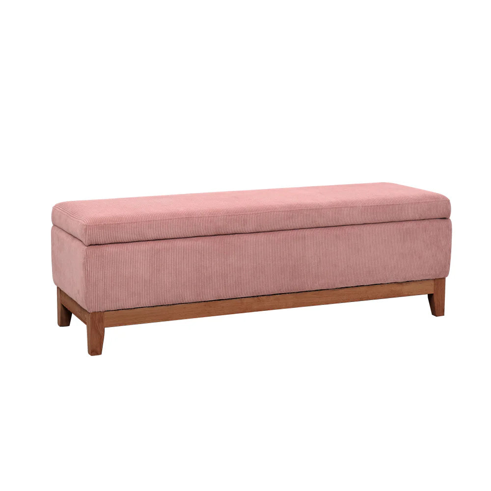 Albert Storage Ottoman - Dusty Pink
