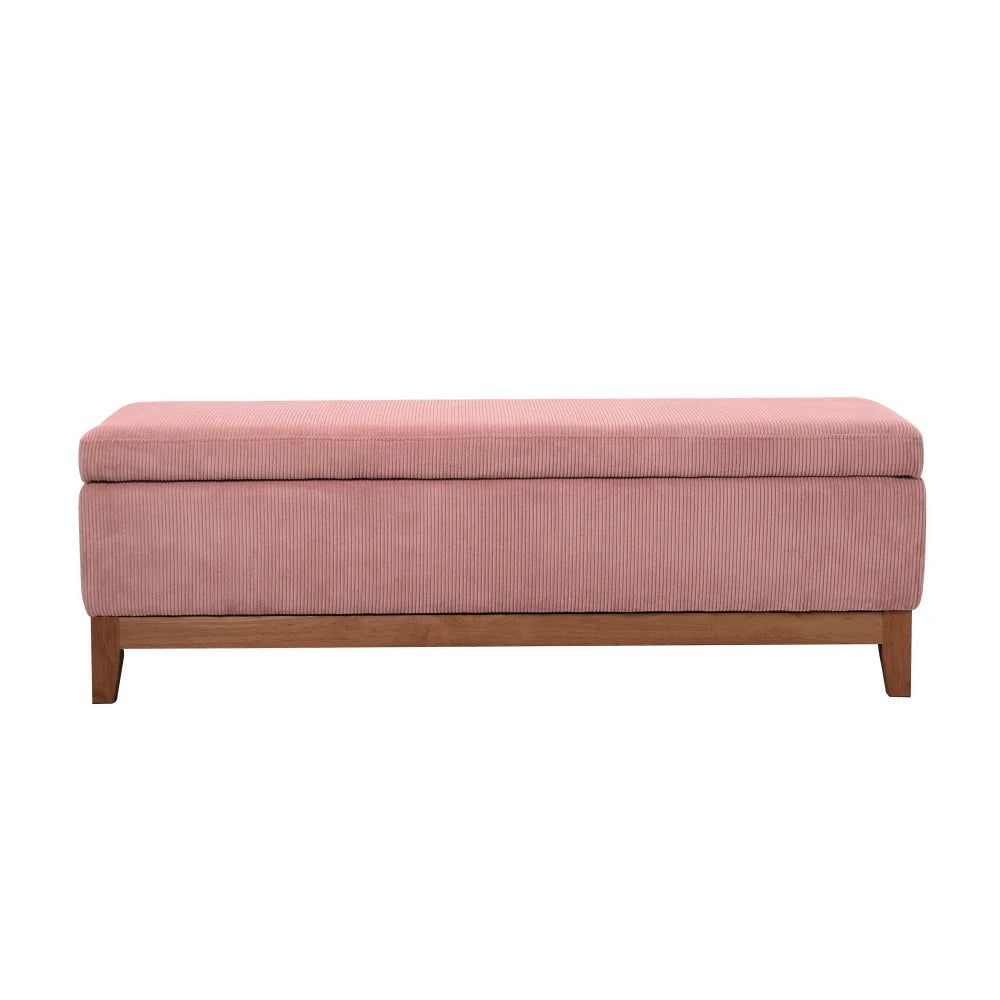 Albert Storage Ottoman - Dusty Pink
