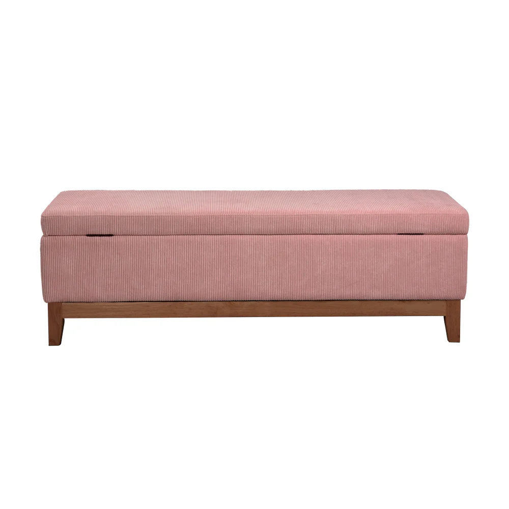 Albert Storage Ottoman - Dusty Pink