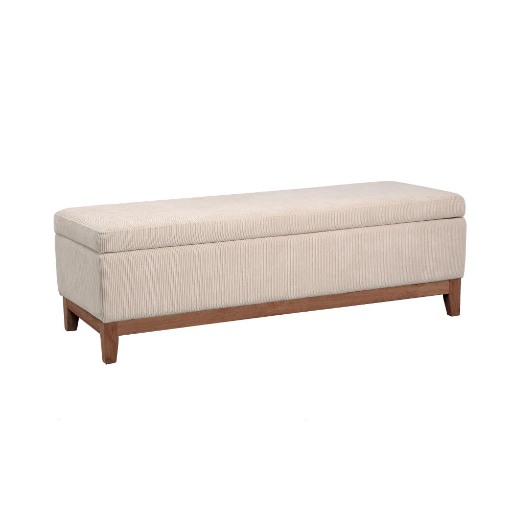 Albert Storage Ottoman - Grey Beige
