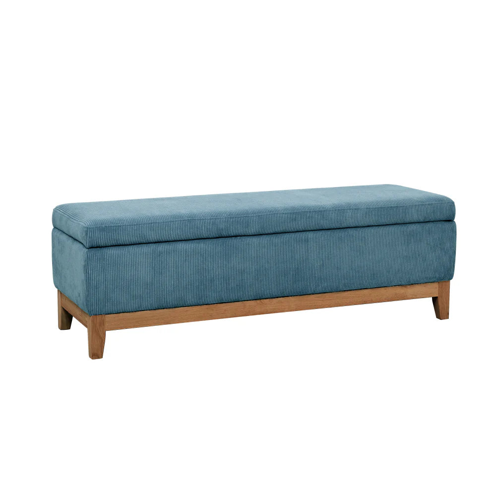 Albert Storage Ottoman Steel - Blue