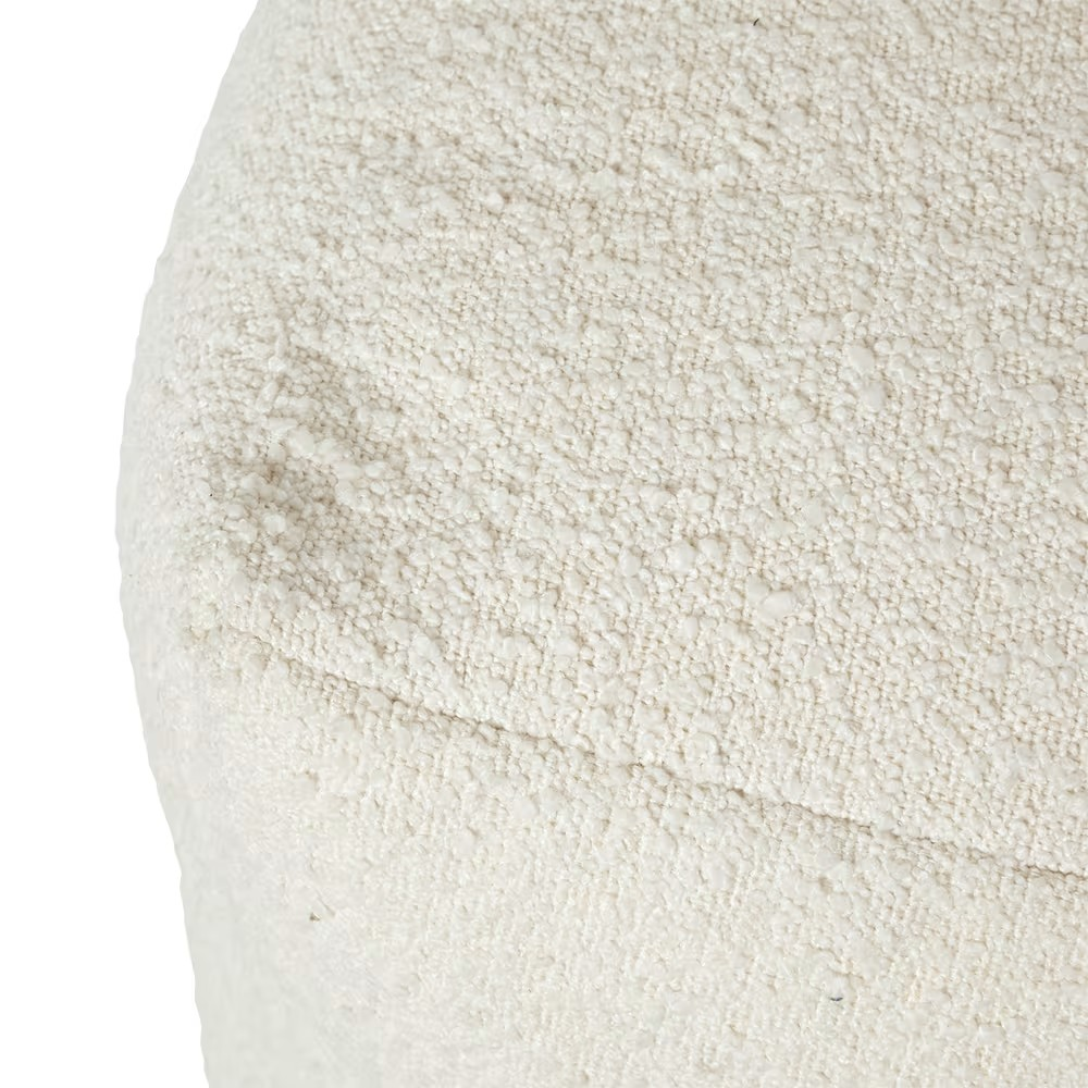 Arlette Boucle Pouf - 45cm x 45cm x 45cm Ivory