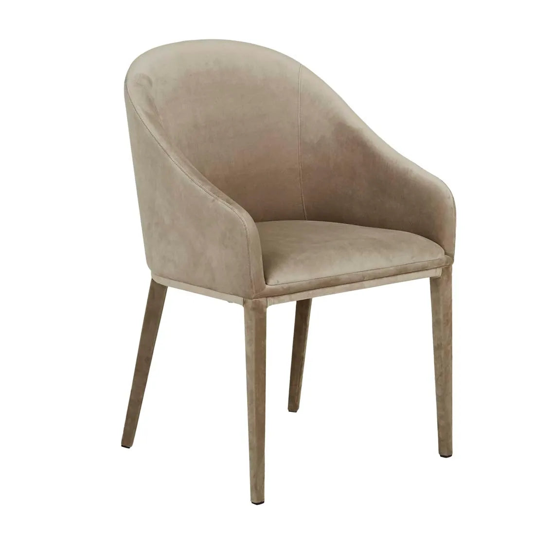 Gemma Dining Armchair - Beige Velvet