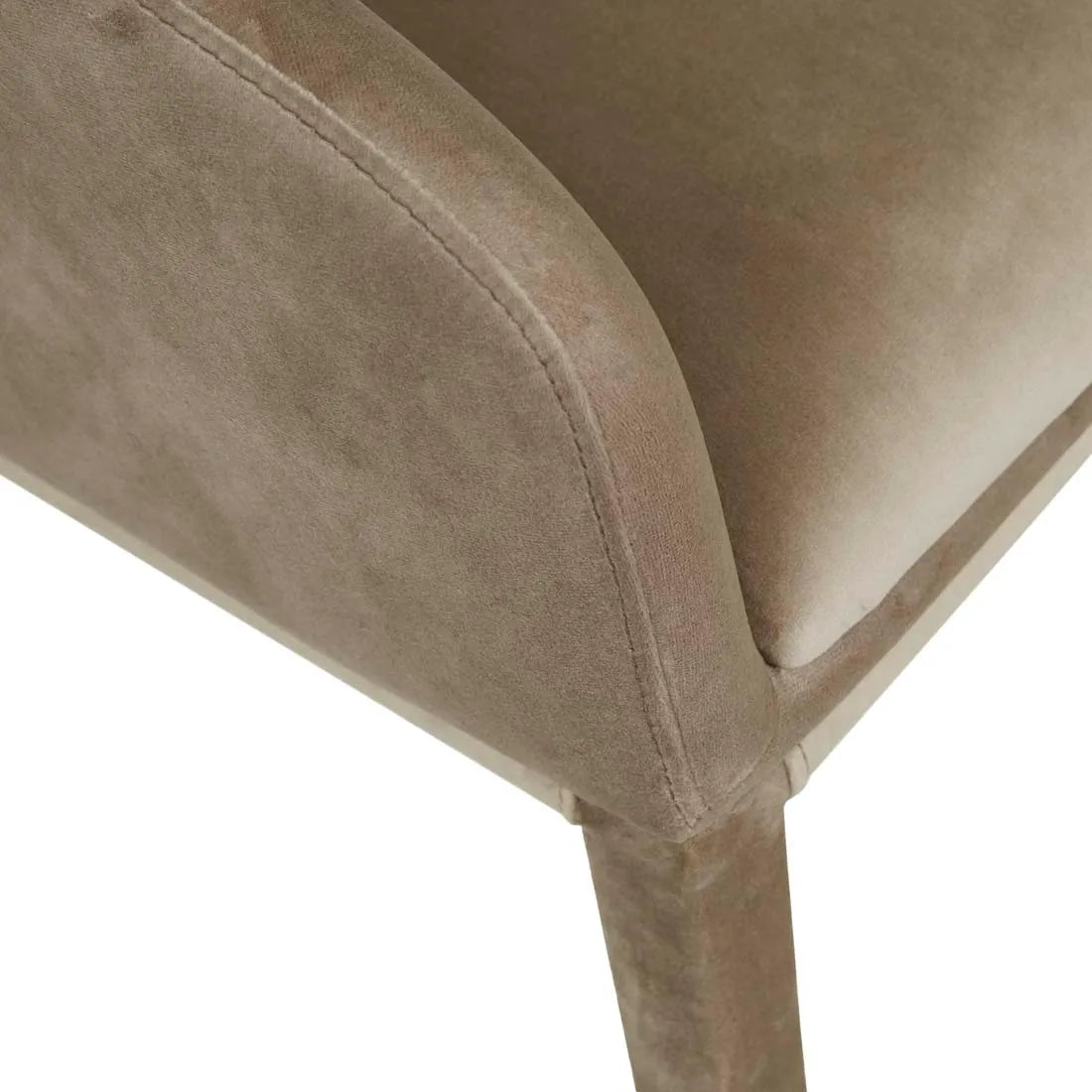 Gemma Dining Armchair - Beige Velvet