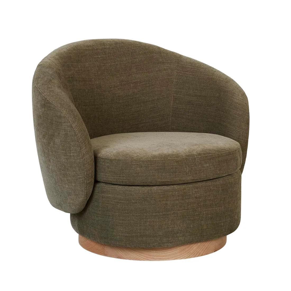 Juno Pod Occasional Chair - Copeland Olive - Natural Ash