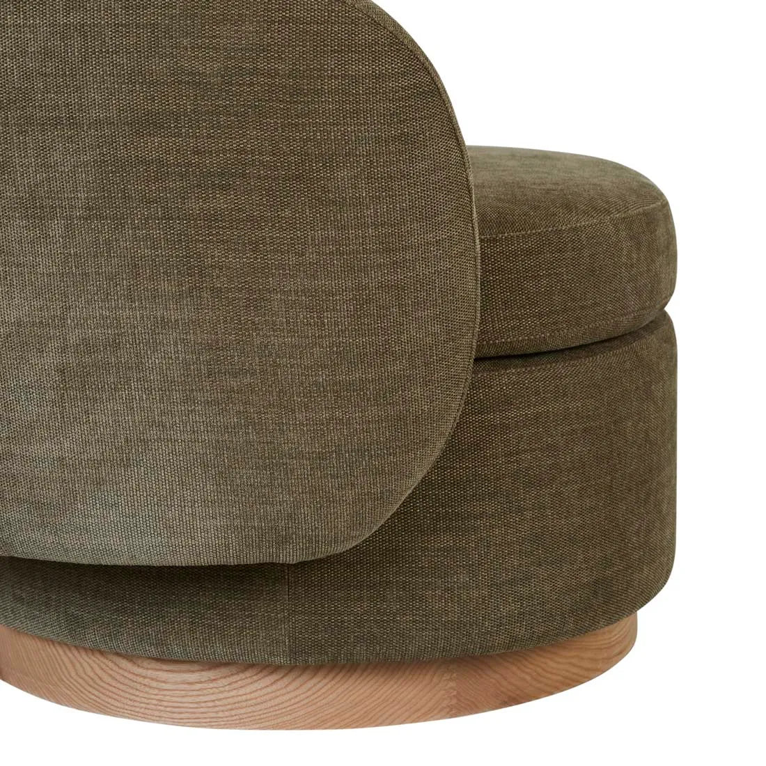 Juno Pod Occasional Chair - Copeland Olive - Natural Ash