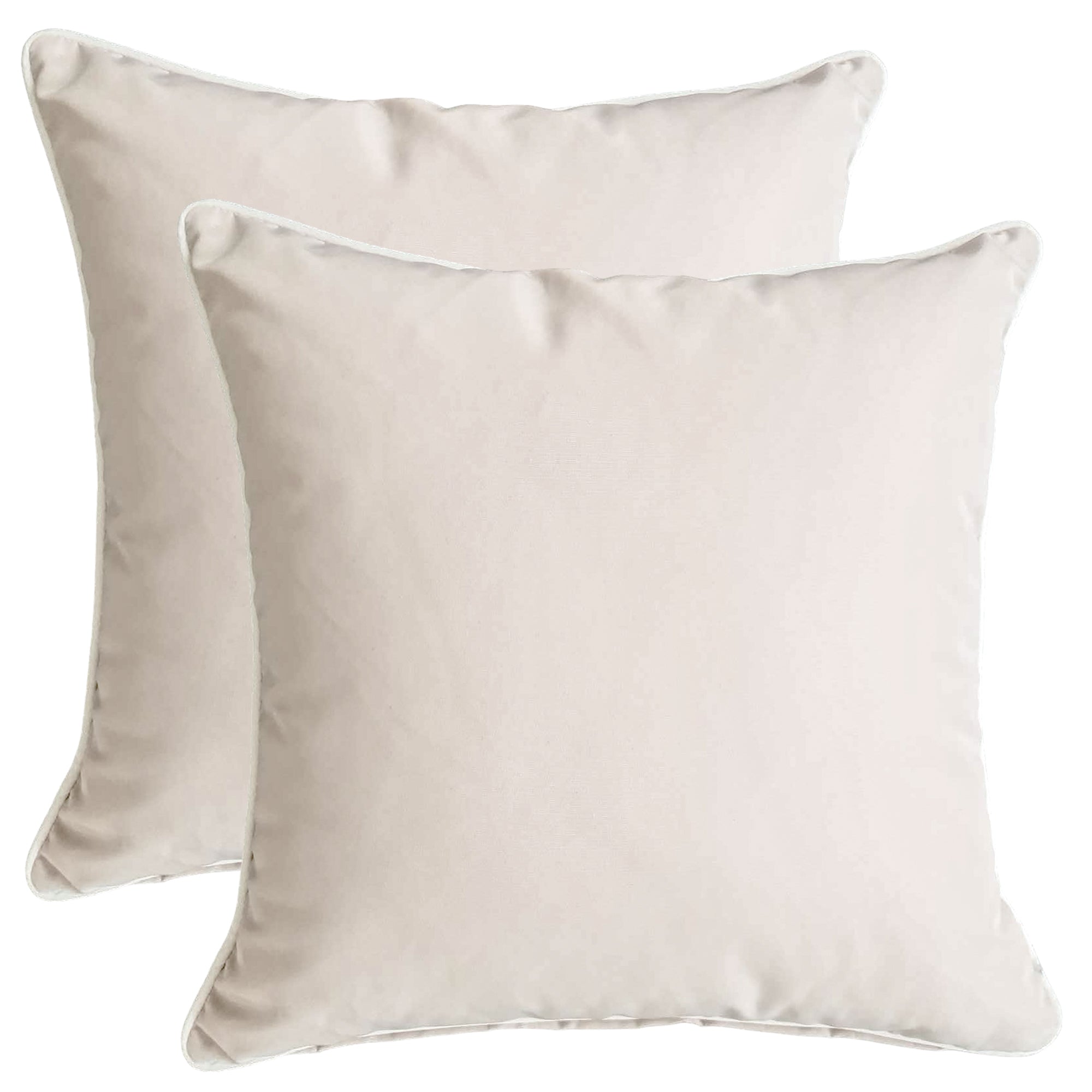 Piped Outdoor Cushion 50x50 Taupe