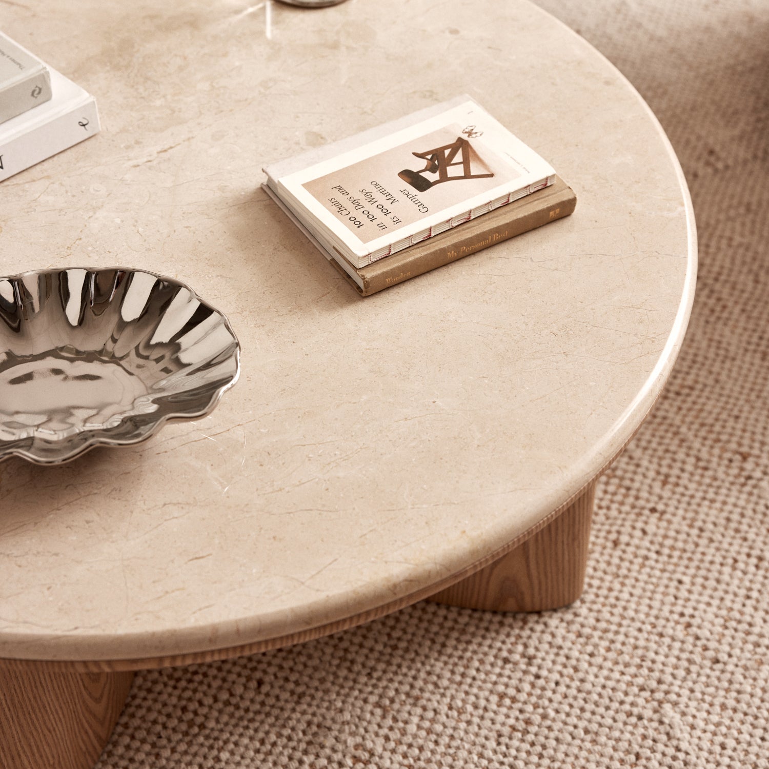 Carlyle Brown Marble Coffee Table