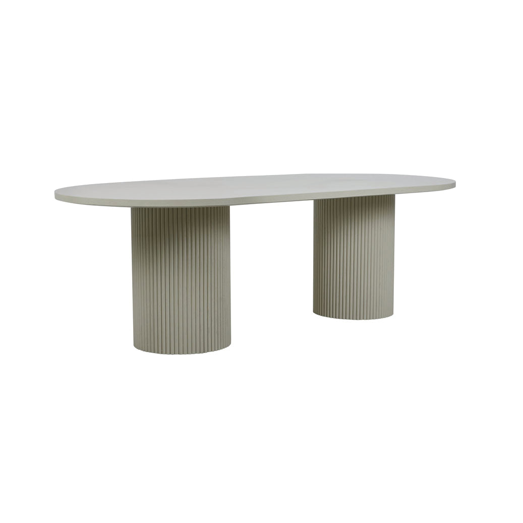 Ben Ripp Oval Dining Table 2.2m-Putty
