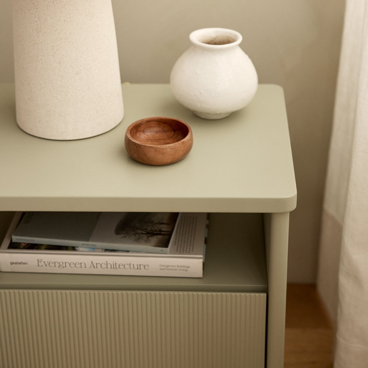 Darla Sage Green Bedside Table