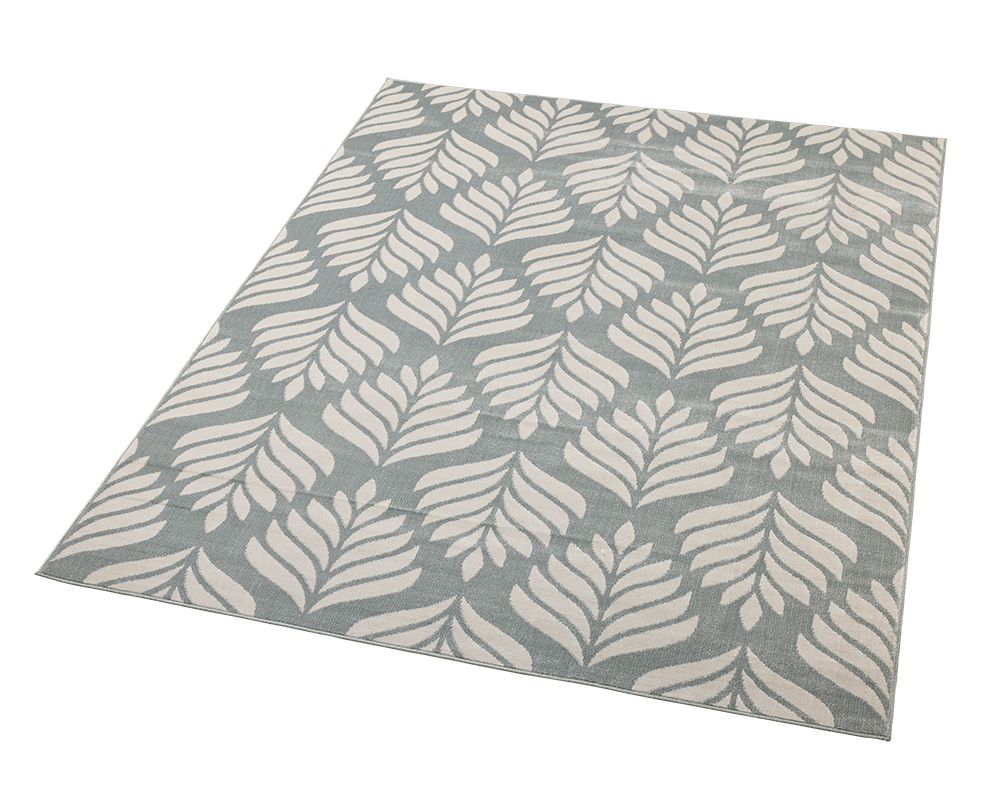 Dibang Aqua Light Green and Cream Indoor Outdoor Rug