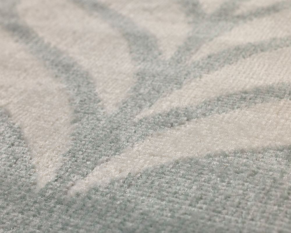 Dibang Aqua Light Green and Cream Indoor Outdoor Rug