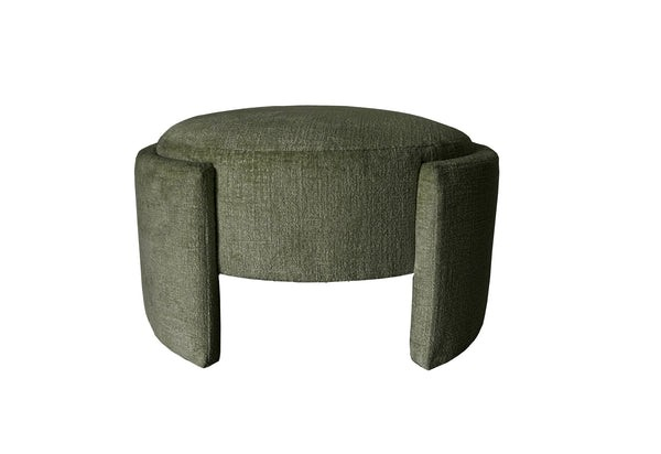 Elara Ottoman-Dark Moss